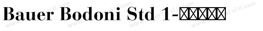 Bauer Bodoni Std 1字体转换